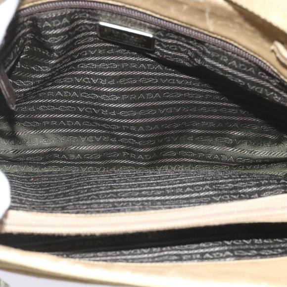 PRADA Shoulder Bag Nylon Beige Auth ac2724 - Picture 11 of 16